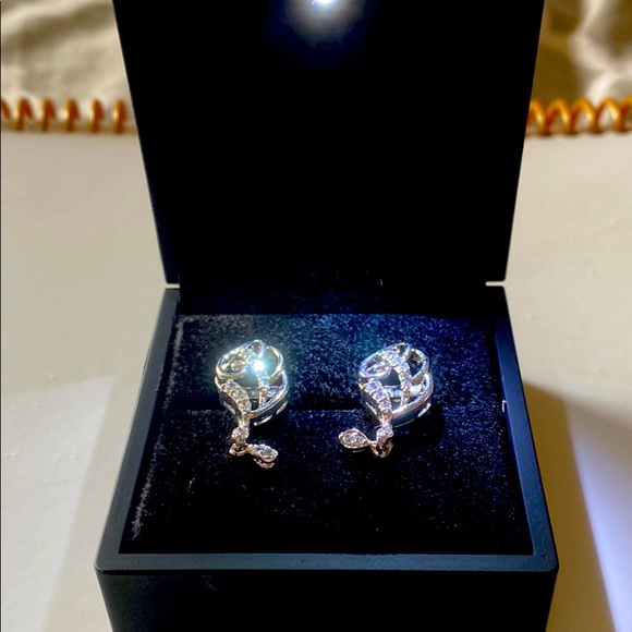 Pearl & Coral brand Sterling Silver Chandelier Earrings, BNIB - Picture 1 of 8